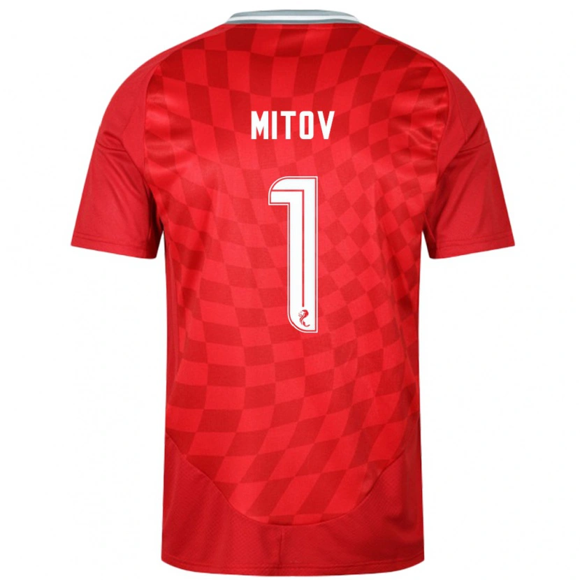 Danxen Kinder Dimitar Mitov #1 Rot Heimtrikot Trikot 2024/25 T-Shirt