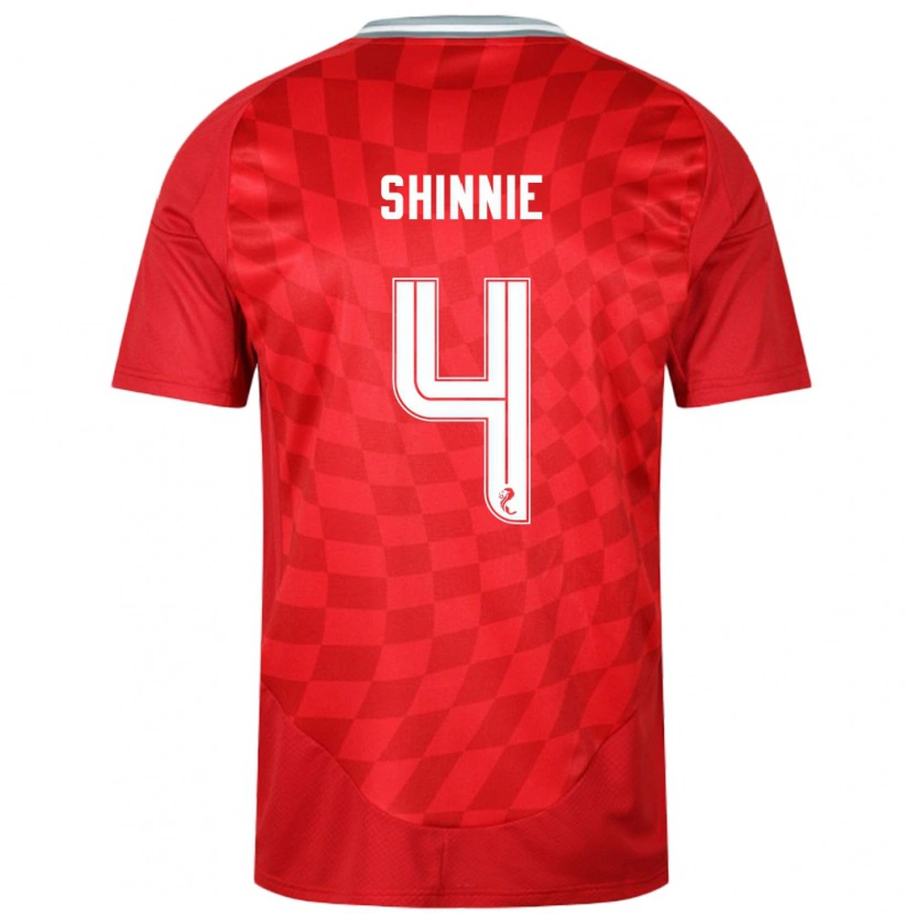 Danxen Kinder Graeme Shinnie #4 Rot Heimtrikot Trikot 2024/25 T-Shirt