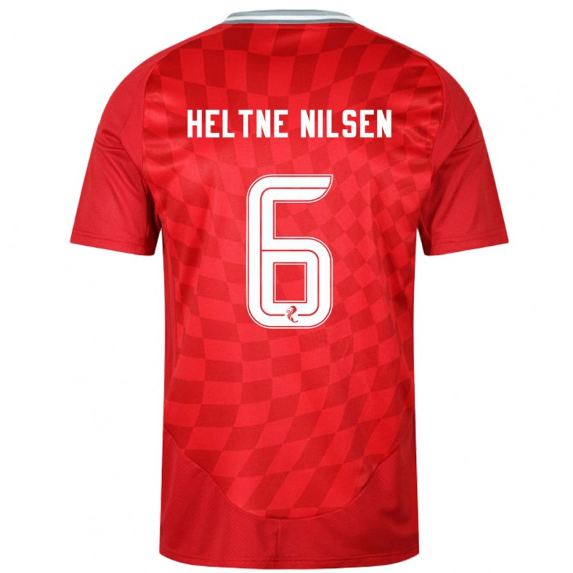 Danxen Kinder Sivert Heltne Nilsen #6 Rot Heimtrikot Trikot 2024/25 T-Shirt