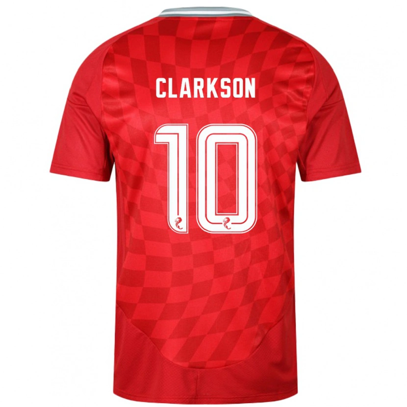 Danxen Kinder Leighton Clarkson #10 Rot Heimtrikot Trikot 2024/25 T-Shirt