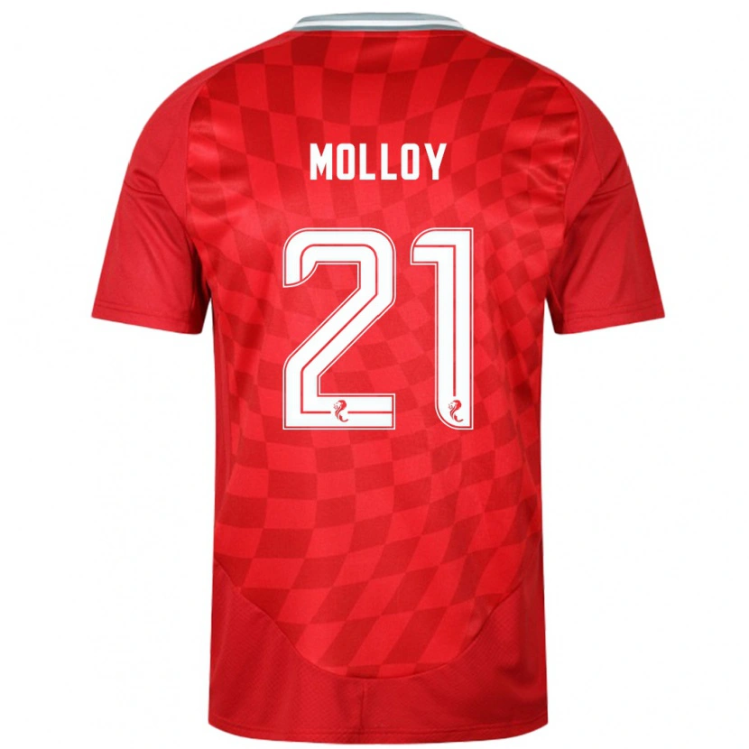 Danxen Kinder Gavin Molloy #21 Rot Heimtrikot Trikot 2024/25 T-Shirt