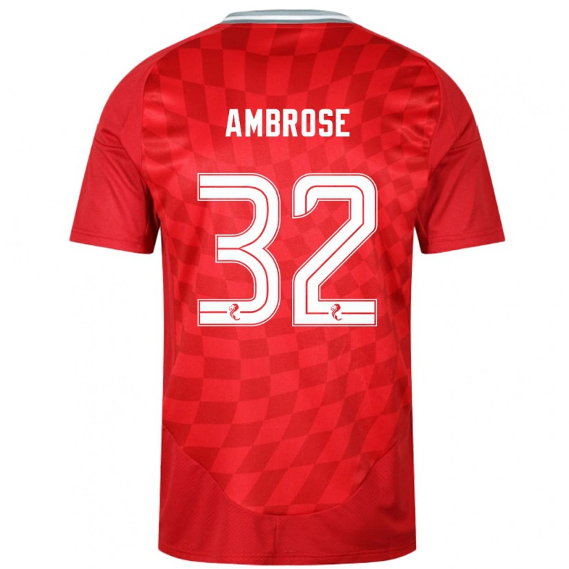 Danxen Kinder Peter Ambrose #32 Rot Heimtrikot Trikot 2024/25 T-Shirt