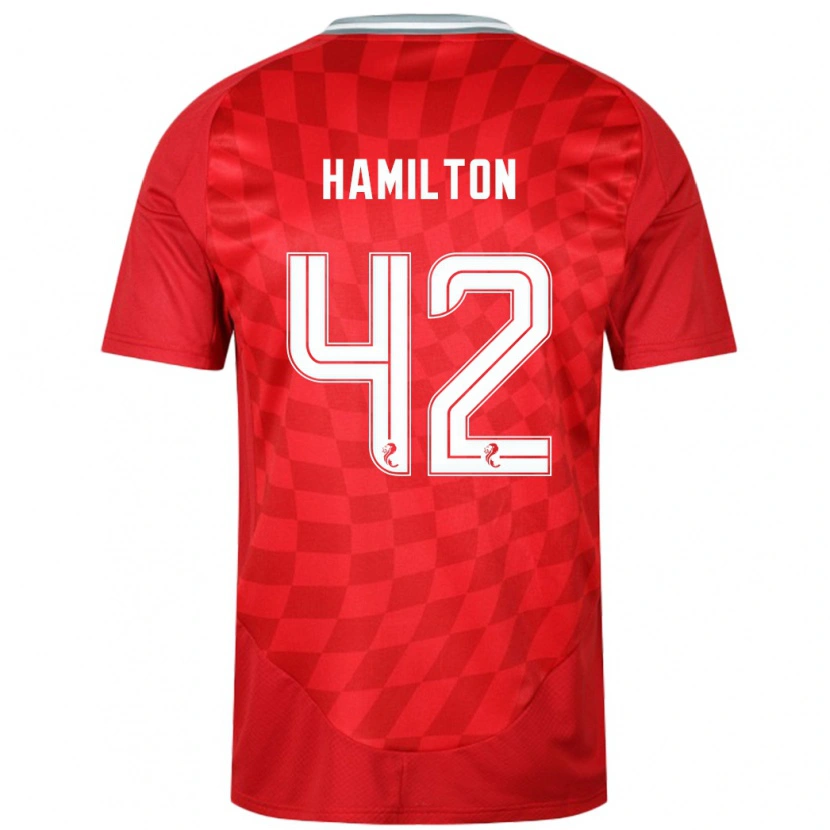 Danxen Kinder Brendan Hamilton #42 Rot Heimtrikot Trikot 2024/25 T-Shirt