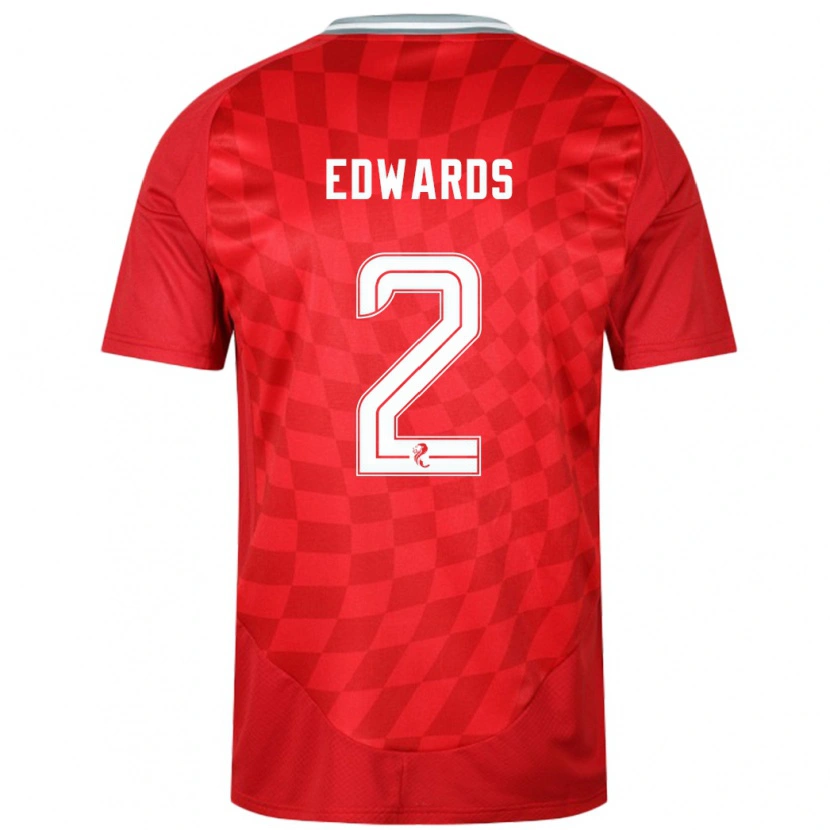 Danxen Kinder Lois Edwards #2 Rot Heimtrikot Trikot 2024/25 T-Shirt