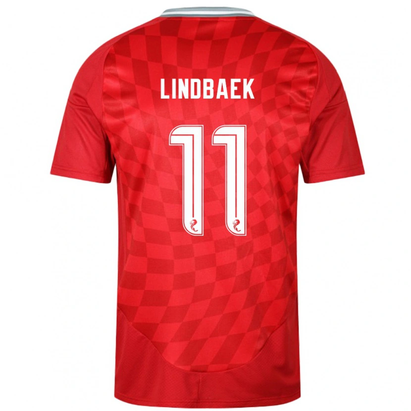 Danxen Kinder Adele Lindbaek #11 Rot Heimtrikot Trikot 2024/25 T-Shirt