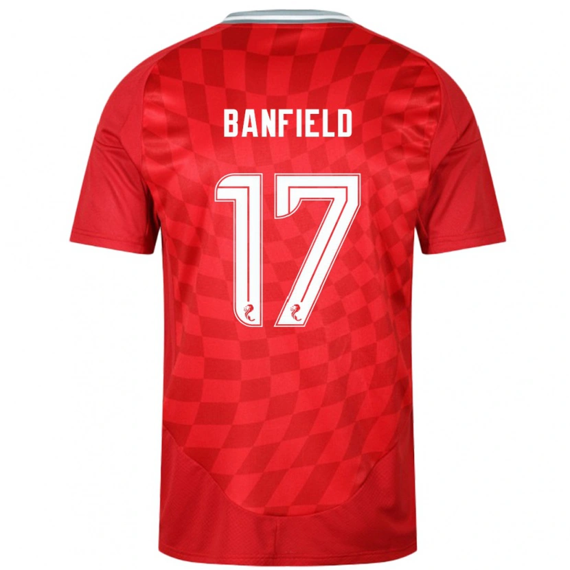 Danxen Kinder Keeley Banfield #17 Rot Heimtrikot Trikot 2024/25 T-Shirt