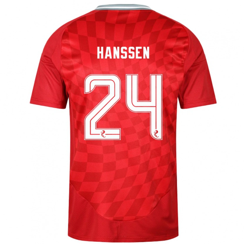 Danxen Kinder Nadine Hanssen #24 Rot Heimtrikot Trikot 2024/25 T-Shirt