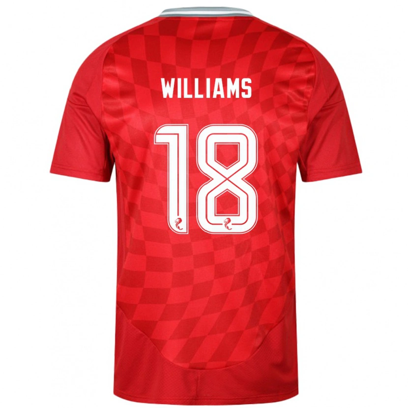 Danxen Kinder Rhys Williams #18 Rot Heimtrikot Trikot 2024/25 T-Shirt