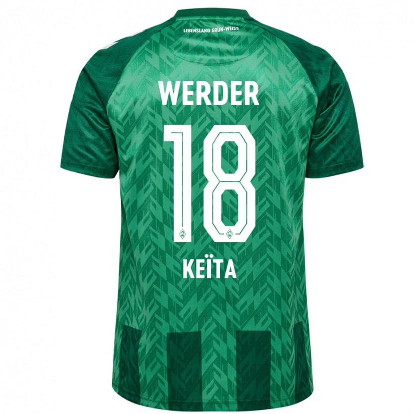 Danxen Kinder Naby Keïta #18 Grün Heimtrikot Trikot 2024/25 T-Shirt