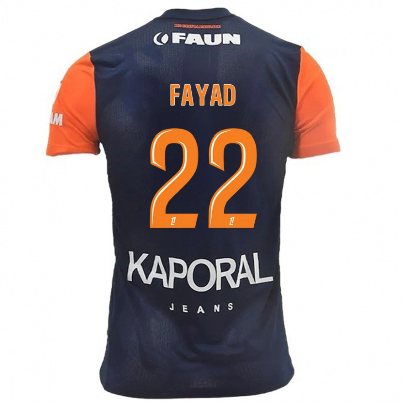 Danxen Kinder Khalil Fayad #22 Marineblau Orange Heimtrikot Trikot 2024/25 T-Shirt