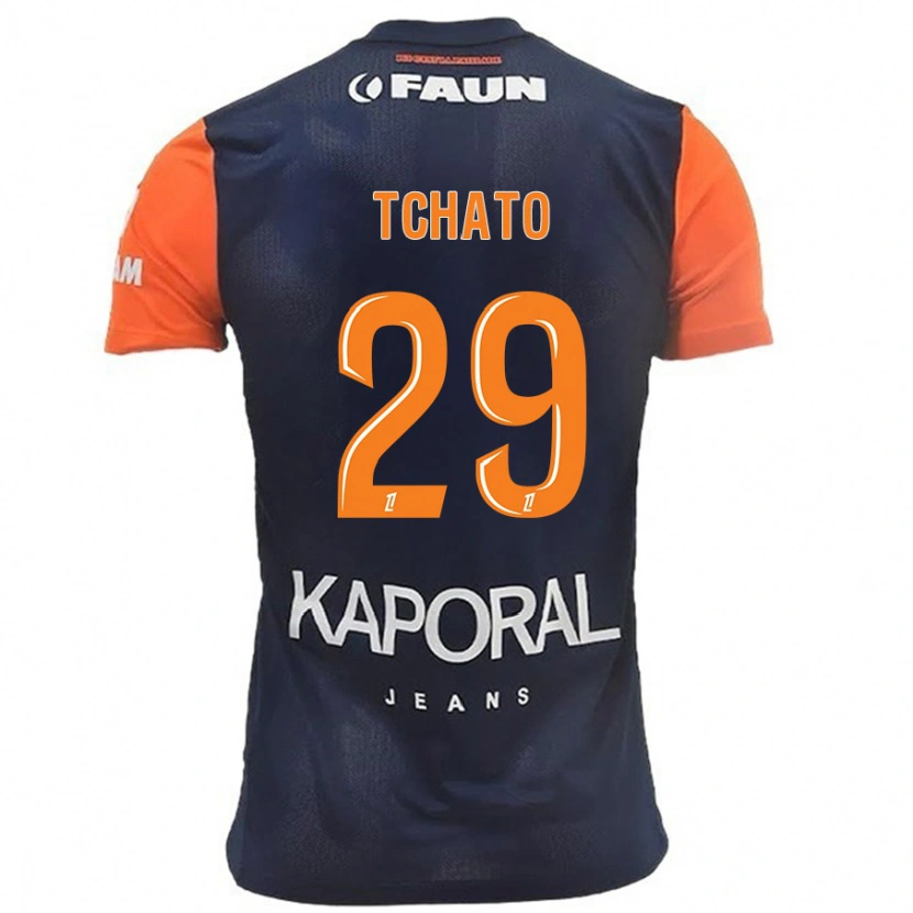 Danxen Kinder Enzo Tchato #29 Marineblau Orange Heimtrikot Trikot 2024/25 T-Shirt