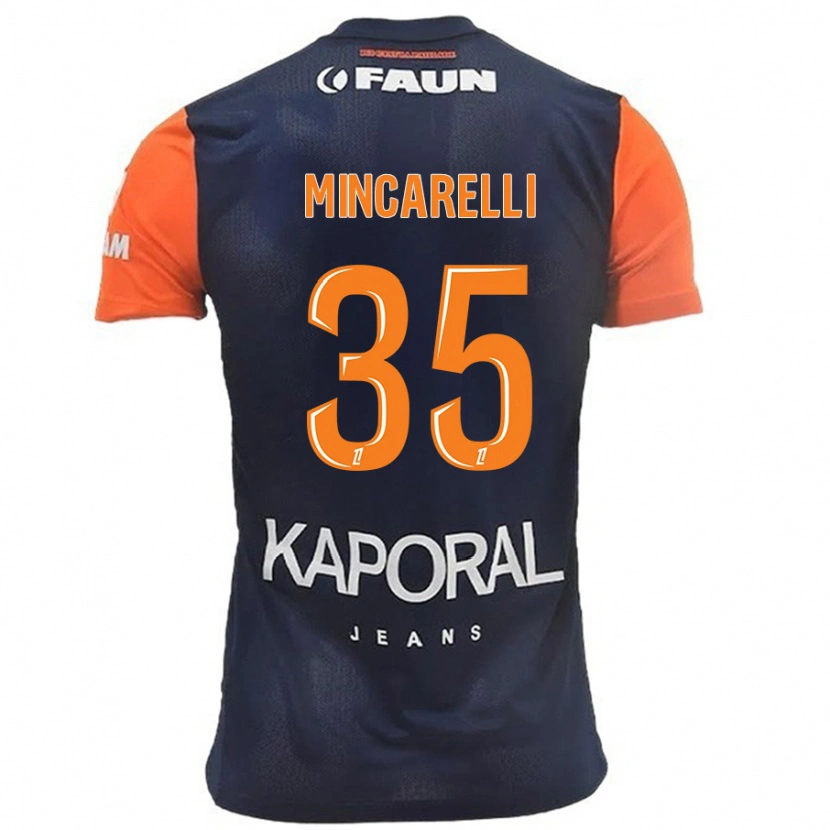 Danxen Kinder Lucas Mincarelli #35 Marineblau Orange Heimtrikot Trikot 2024/25 T-Shirt