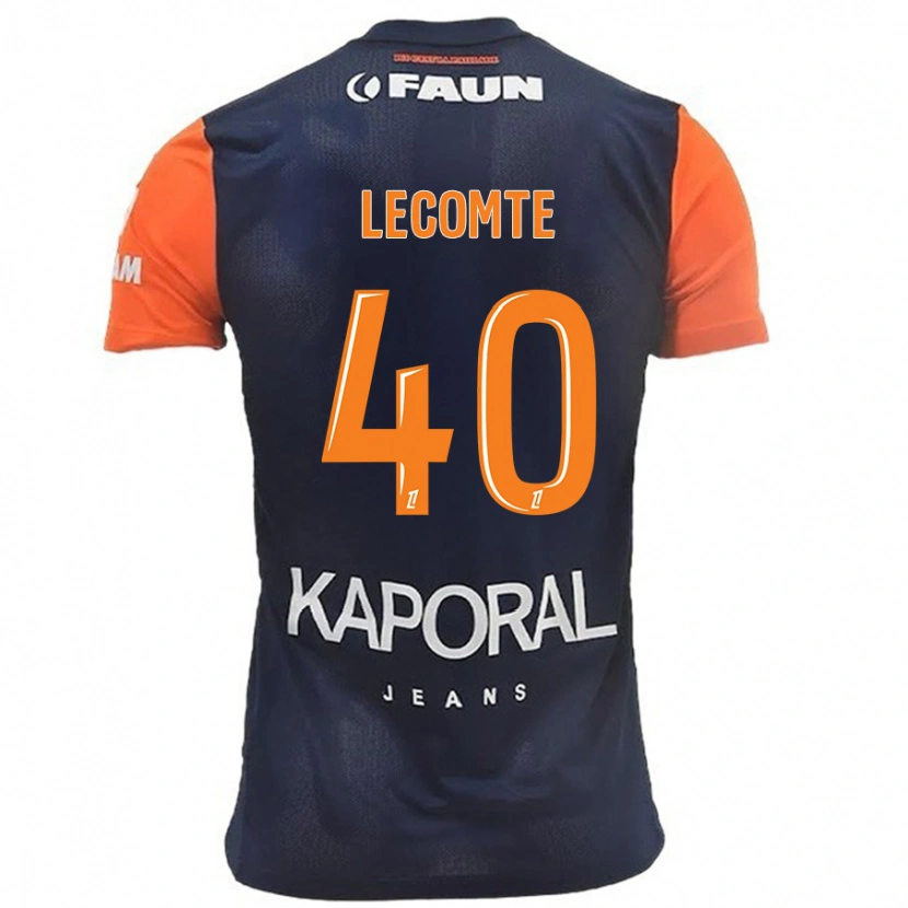 Danxen Kinder Benjamin Lecomte #40 Marineblau Orange Heimtrikot Trikot 2024/25 T-Shirt