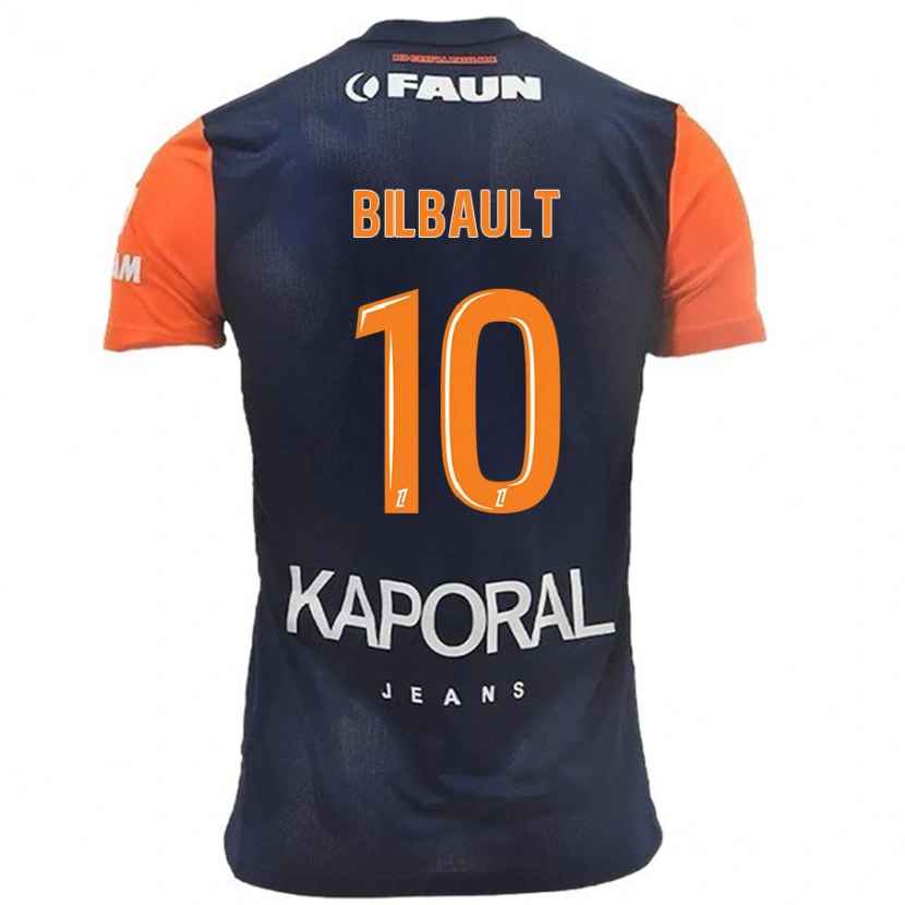 Danxen Kinder Charlotte Bilbault #10 Marineblau Orange Heimtrikot Trikot 2024/25 T-Shirt