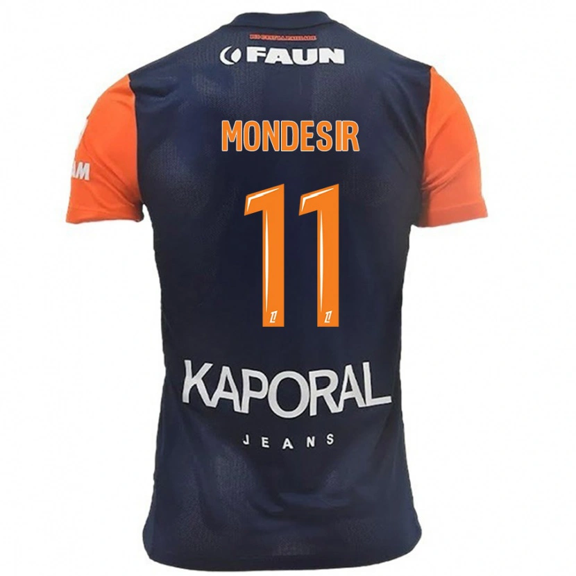 Danxen Kinder Nérilia Mondésir #11 Marineblau Orange Heimtrikot Trikot 2024/25 T-Shirt