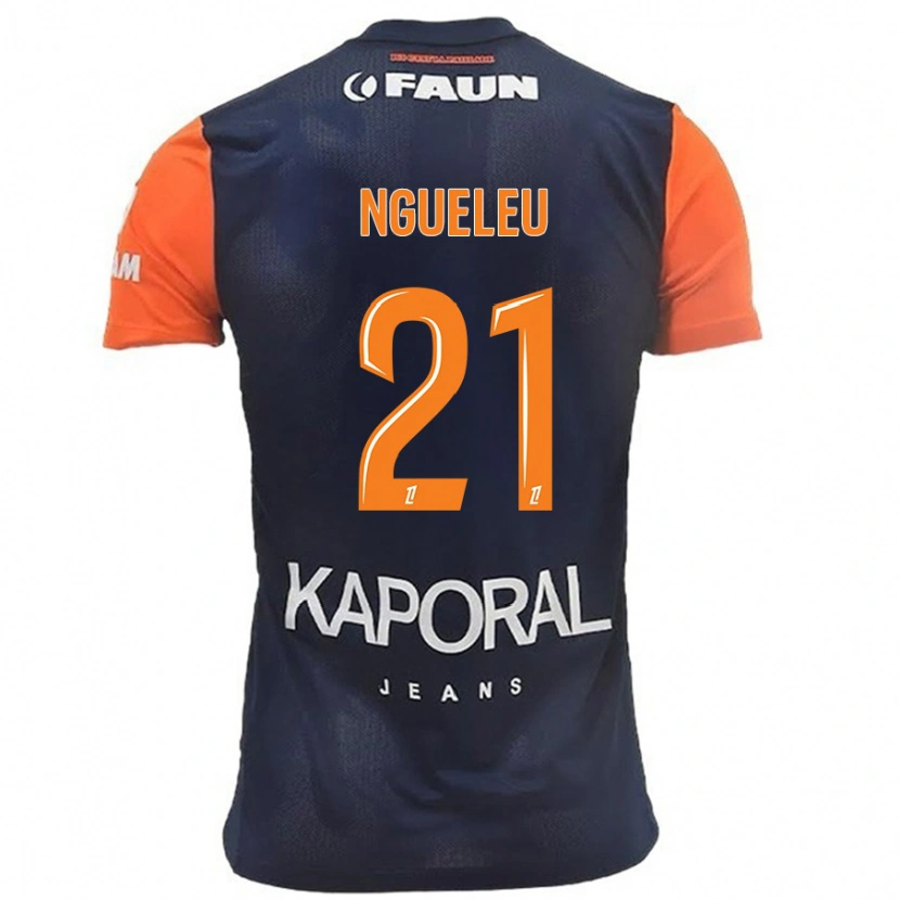 Danxen Kinder Nina Ngueleu #21 Marineblau Orange Heimtrikot Trikot 2024/25 T-Shirt