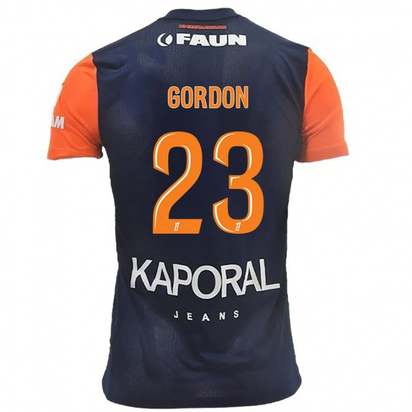 Danxen Kinder Sh'nia Gordon #23 Marineblau Orange Heimtrikot Trikot 2024/25 T-Shirt