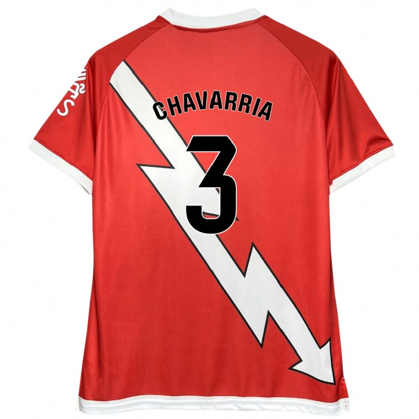 Danxen Kinder Pep Chavarría #3 Weiß Rot Heimtrikot Trikot 2024/25 T-Shirt