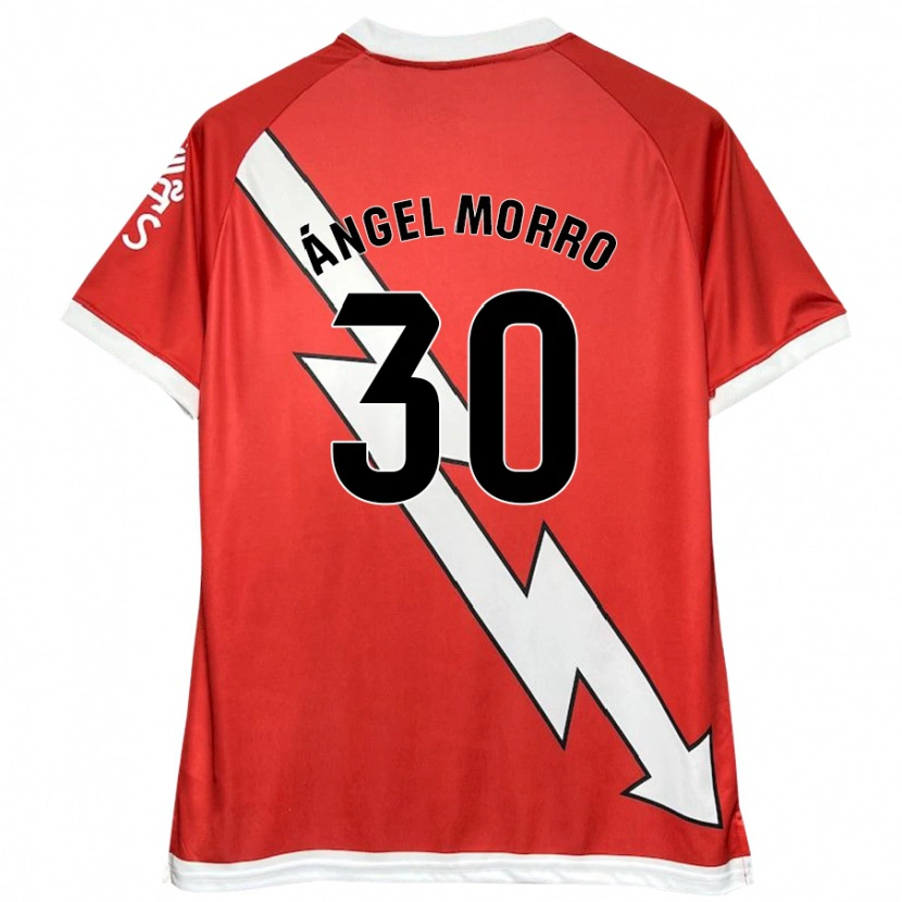 Danxen Kinder Miguel Ángel Morro #30 Weiß Rot Heimtrikot Trikot 2024/25 T-Shirt