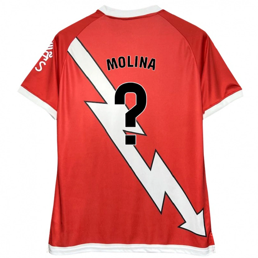 Danxen Kinder Adrián Molina #0 Weiß Rot Heimtrikot Trikot 2024/25 T-Shirt