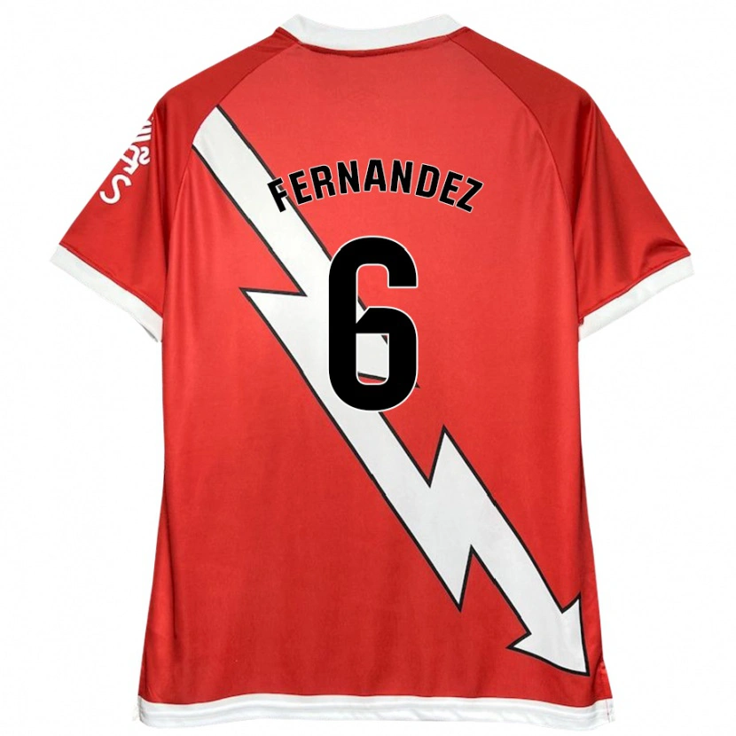 Danxen Kinder Paula Fernández #6 Weiß Rot Heimtrikot Trikot 2024/25 T-Shirt