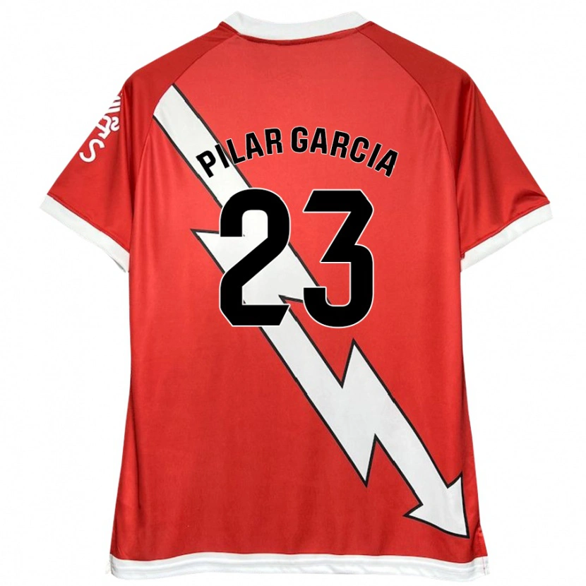 Danxen Kinder María Pilar García Villalba #23 Weiß Rot Heimtrikot Trikot 2024/25 T-Shirt