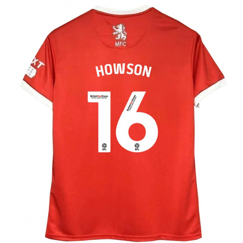 Danxen Kinder Jonathan Howson #16 Rot Weiß Heimtrikot Trikot 2024/25 T-Shirt