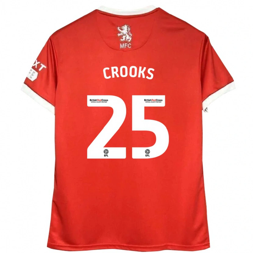 Danxen Kinder Matt Crooks #25 Rot Weiß Heimtrikot Trikot 2024/25 T-Shirt