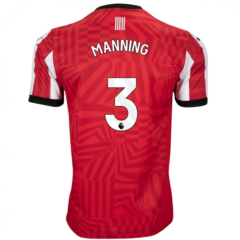 Danxen Kinder Ryan Manning #3 Rot Weiß Heimtrikot Trikot 2024/25 T-Shirt