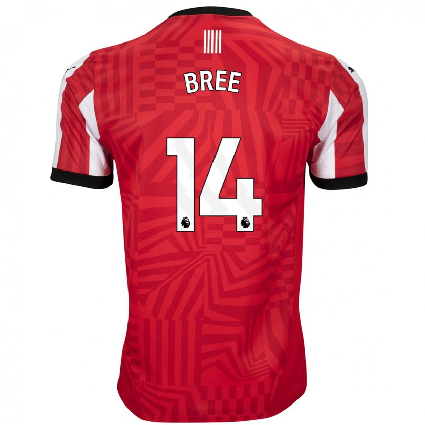 Danxen Kinder James Bree #14 Rot Weiß Heimtrikot Trikot 2024/25 T-Shirt