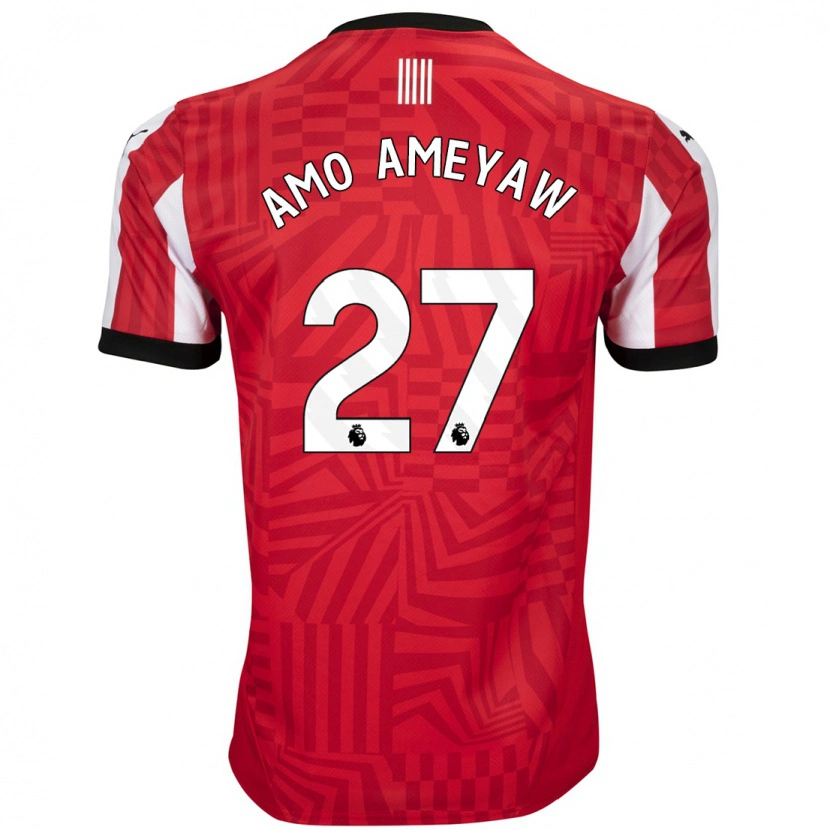 Danxen Kinder Samuel Amo-Ameyaw #27 Rot Weiß Heimtrikot Trikot 2024/25 T-Shirt