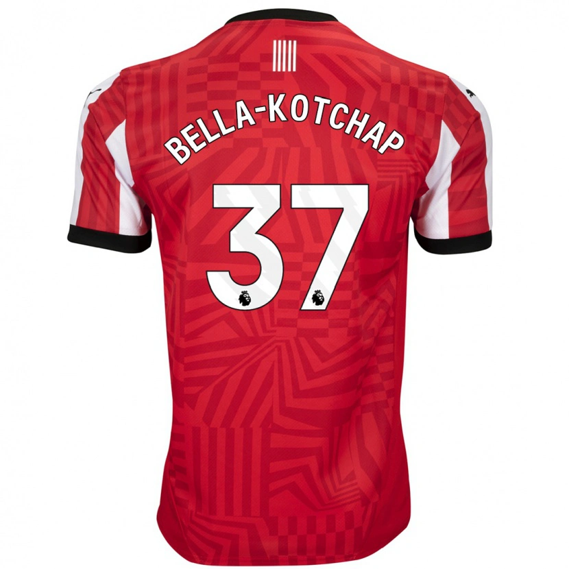 Danxen Kinder Armel Bella-Kotchap #37 Rot Weiß Heimtrikot Trikot 2024/25 T-Shirt