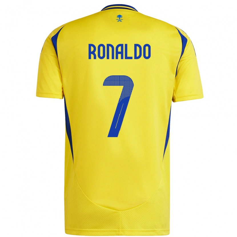 Danxen Kinder Cristiano Ronaldo #7 Gelb Blau Heimtrikot Trikot 2024/25 T-Shirt