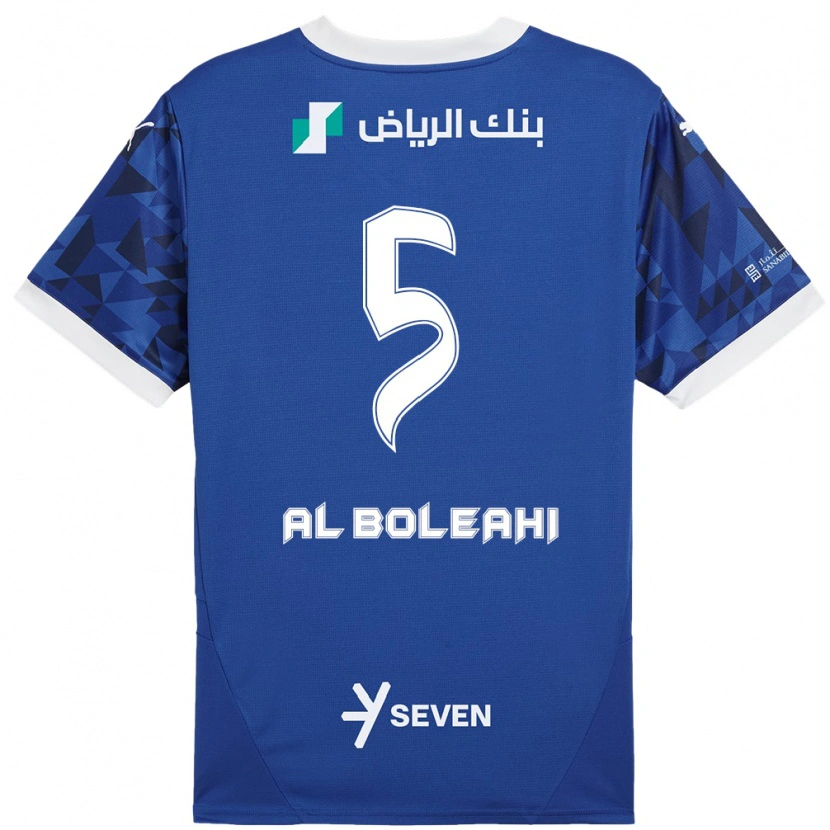 Danxen Kinder Ali Al-Bulayhi #5 Dunkelblau Weiß Heimtrikot Trikot 2024/25 T-Shirt