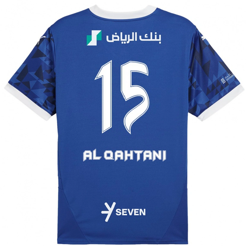 Danxen Kinder Mohammed Al-Qahtani #15 Dunkelblau Weiß Heimtrikot Trikot 2024/25 T-Shirt