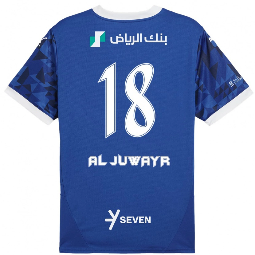 Danxen Kinder Musab Al-Juwayr #18 Dunkelblau Weiß Heimtrikot Trikot 2024/25 T-Shirt