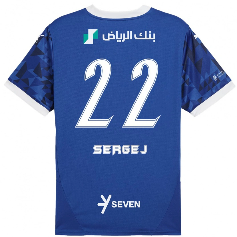 Danxen Kinder Sergej Milinković-Savić #22 Dunkelblau Weiß Heimtrikot Trikot 2024/25 T-Shirt