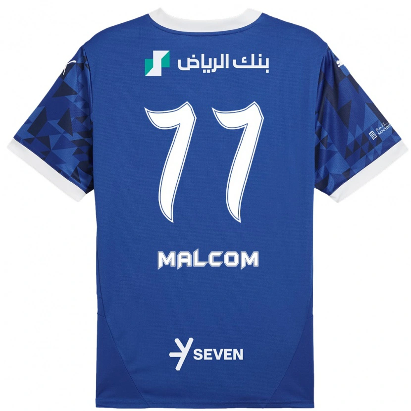 Danxen Kinder Malcom #77 Dunkelblau Weiß Heimtrikot Trikot 2024/25 T-Shirt