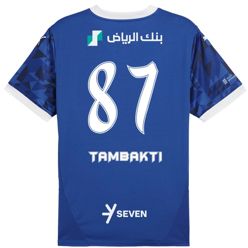 Danxen Kinder Hassan Tambakti #87 Dunkelblau Weiß Heimtrikot Trikot 2024/25 T-Shirt