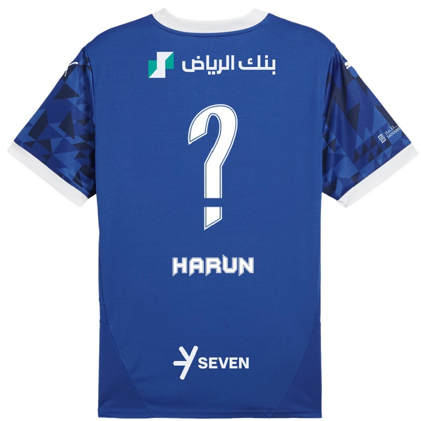 Danxen Kinder Saud Harun #0 Dunkelblau Weiß Heimtrikot Trikot 2024/25 T-Shirt