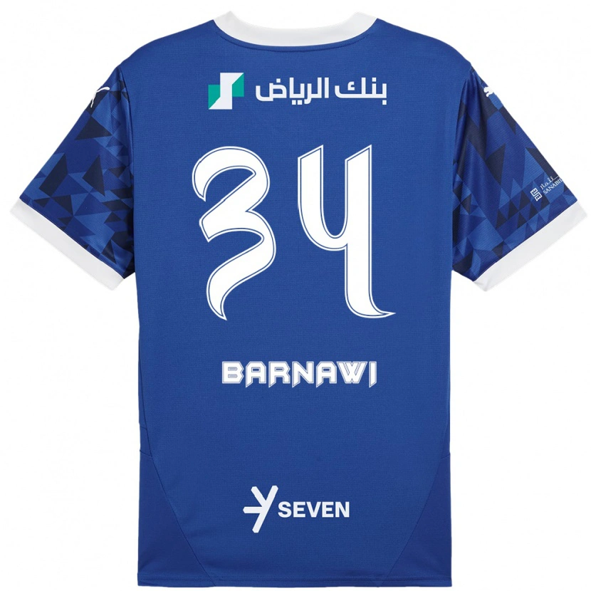 Danxen Kinder Saleh Barnawi #34 Dunkelblau Weiß Heimtrikot Trikot 2024/25 T-Shirt