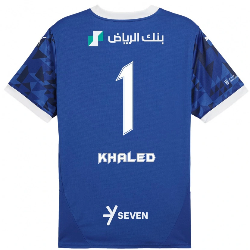 Danxen Kinder Nawal Khaled #1 Dunkelblau Weiß Heimtrikot Trikot 2024/25 T-Shirt