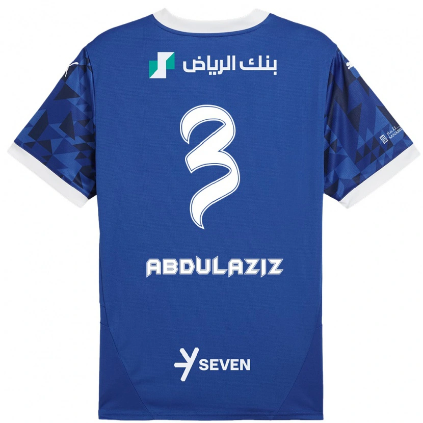 Danxen Kinder Al Jawhara Abdulaziz #3 Dunkelblau Weiß Heimtrikot Trikot 2024/25 T-Shirt