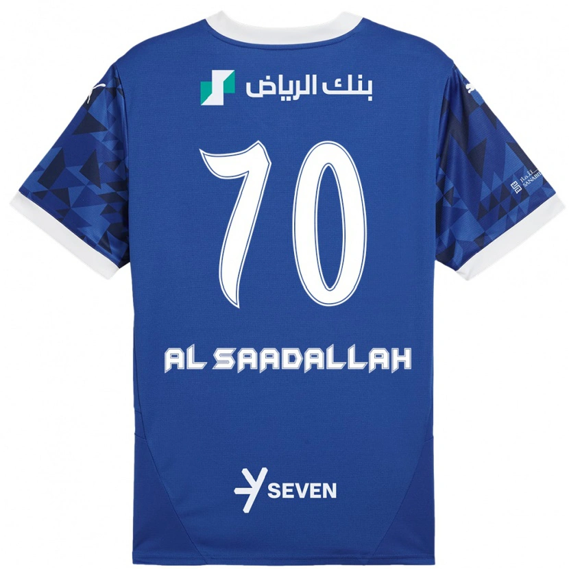 Danxen Kinder Hessa Al-Saadallah #70 Dunkelblau Weiß Heimtrikot Trikot 2024/25 T-Shirt