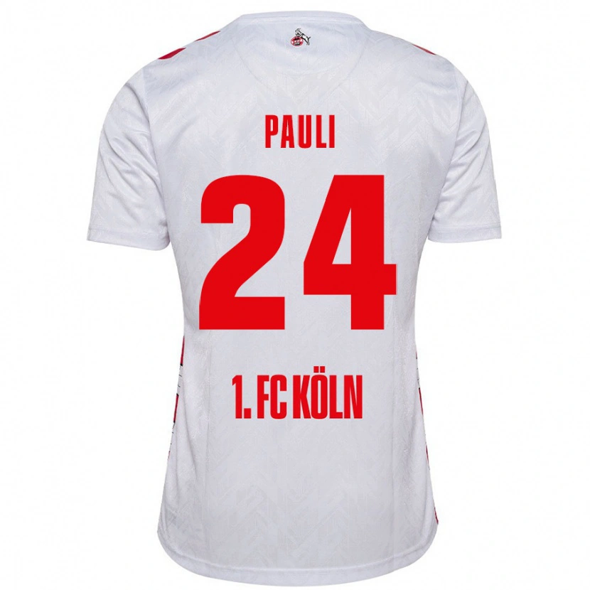 Danxen Kinder Julian Pauli #24 Weiß Rot Heimtrikot Trikot 2024/25 T-Shirt