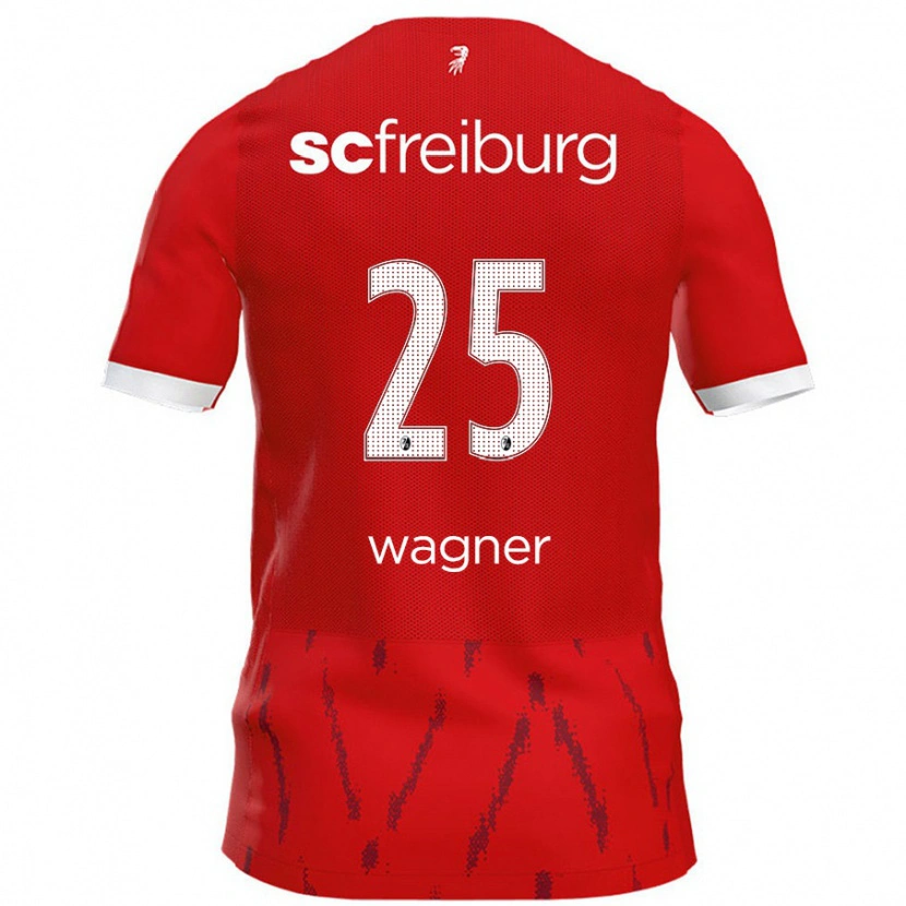 Danxen Kinder Noah Wagner #25 Rot Heimtrikot Trikot 2024/25 T-Shirt