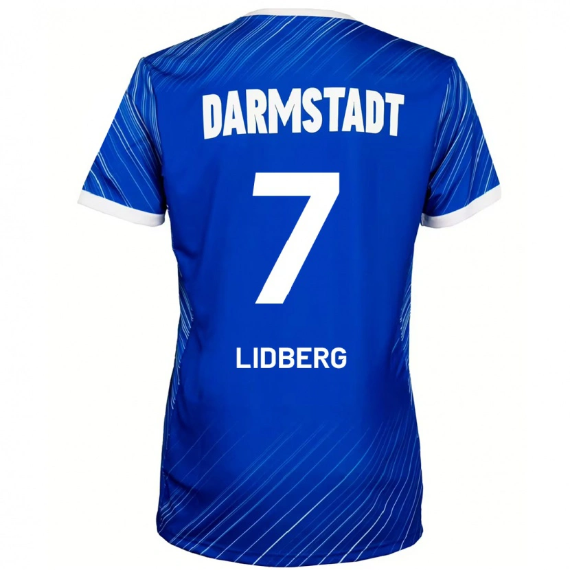 Danxen Kinder Isac Lidberg #7 Blau Weiß Heimtrikot Trikot 2024/25 T-Shirt