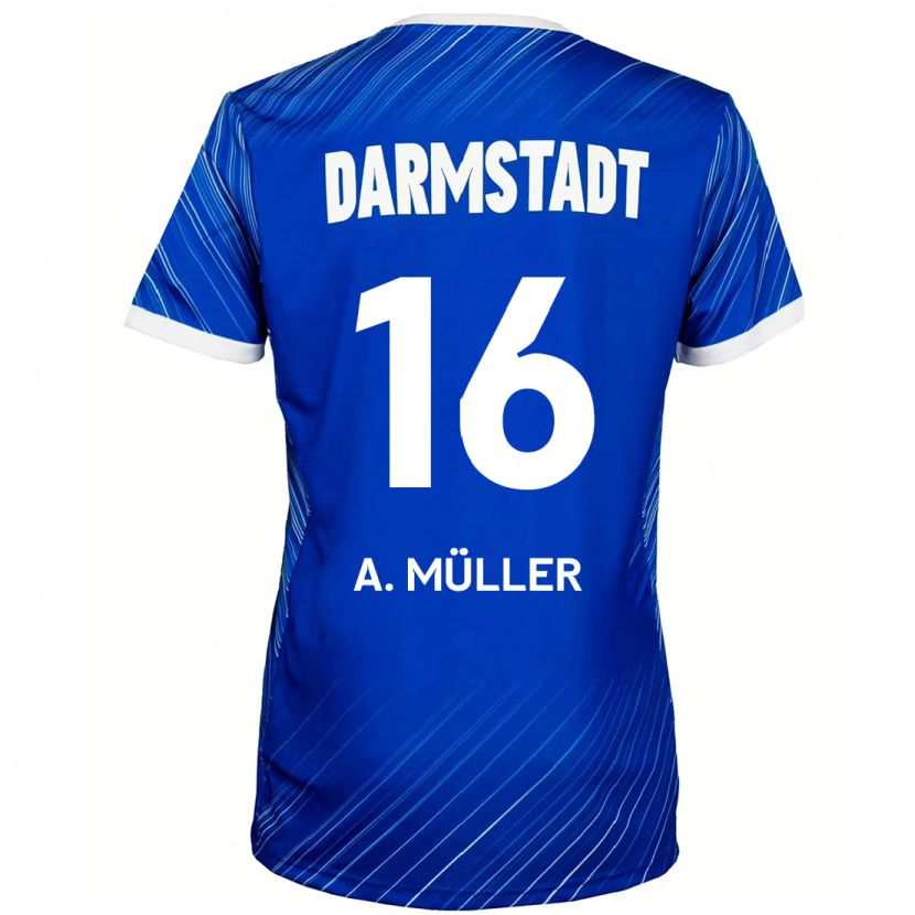 Danxen Kinder Andreas Müller #16 Blau Weiß Heimtrikot Trikot 2024/25 T-Shirt