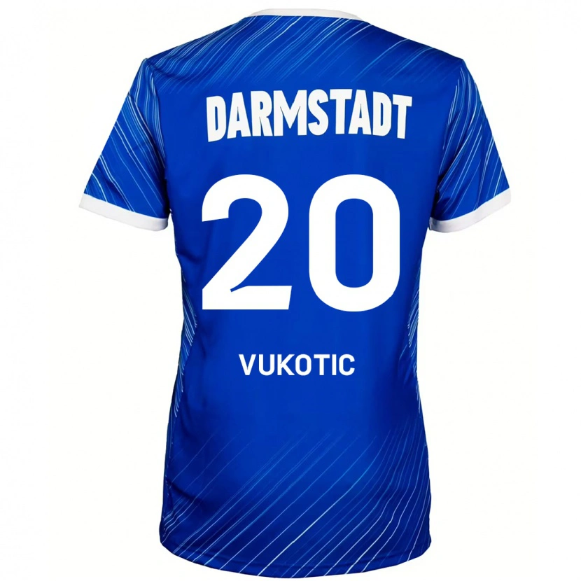 Danxen Kinder Aleksandar Vukotic #20 Blau Weiß Heimtrikot Trikot 2024/25 T-Shirt