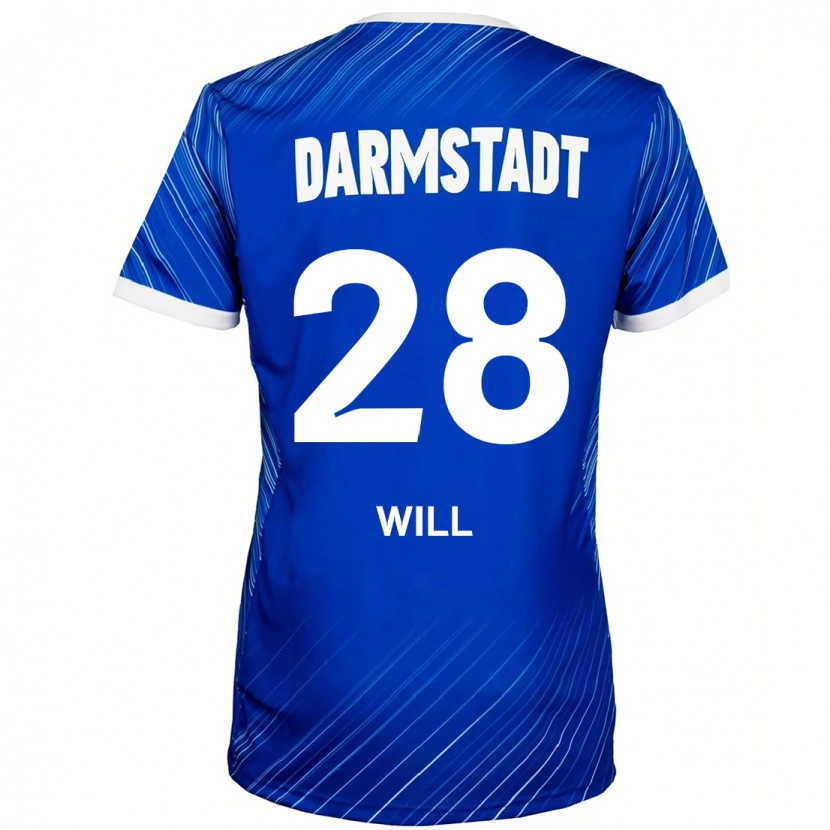 Danxen Kinder Paul Will #28 Blau Weiß Heimtrikot Trikot 2024/25 T-Shirt